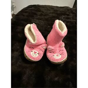 HANNA ANDERSSON size 2 3 girls kids CAT SLIPPERS Booties PINK